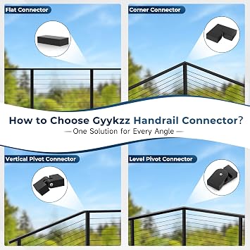 1 Pack Extension Connector for Stainless Steel Handrail, 130mm x 56mm x 26mm Hand Rail Fitting for Top Handrail Railing, High Strength POM Connecting Block for Deck Cable Railing Systems