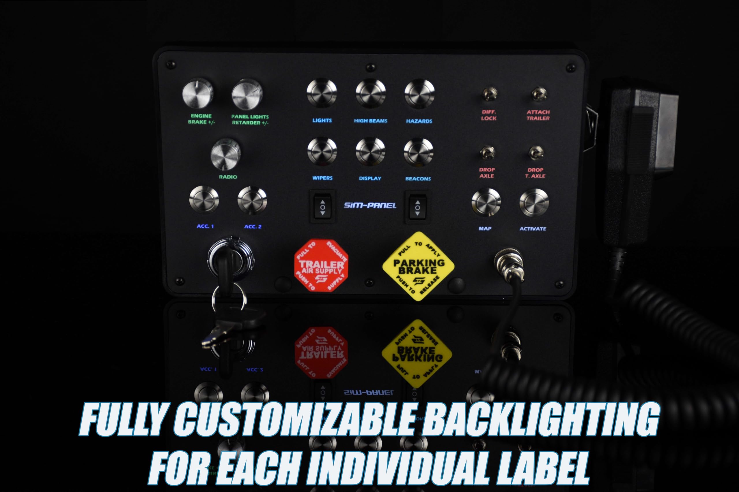SIM-PANEL Classic 2 Button Box for ATS/ETS2 (American Truck