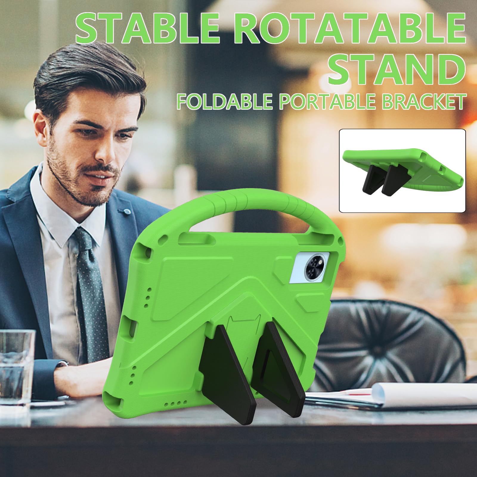 Custodia per tablet per bambini Doogee U11 Pro 11 pollici 2025 - Custodia protettiva resistente e leggera in EVA antiurto per U11 2025 (verde)