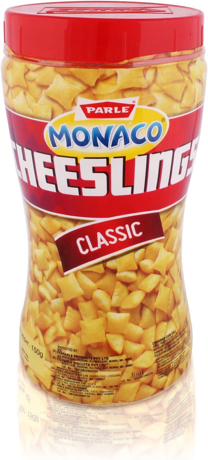 Parle Monaco Cheeselings,Classic,150 gram Jar,Vegetarian