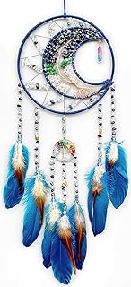 Tree of Life Dream Catchers, Handmade Woven Rainbow Healing Crystal Ston...