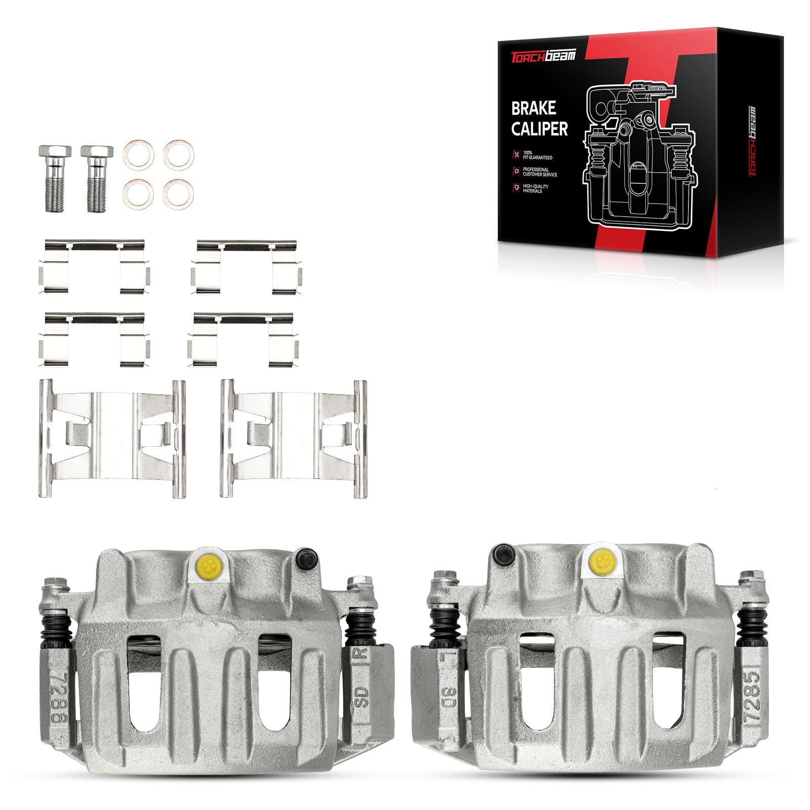 Torchbeam Front Brake Caliper Left&amp;Right w/Bracket Fit for F-150