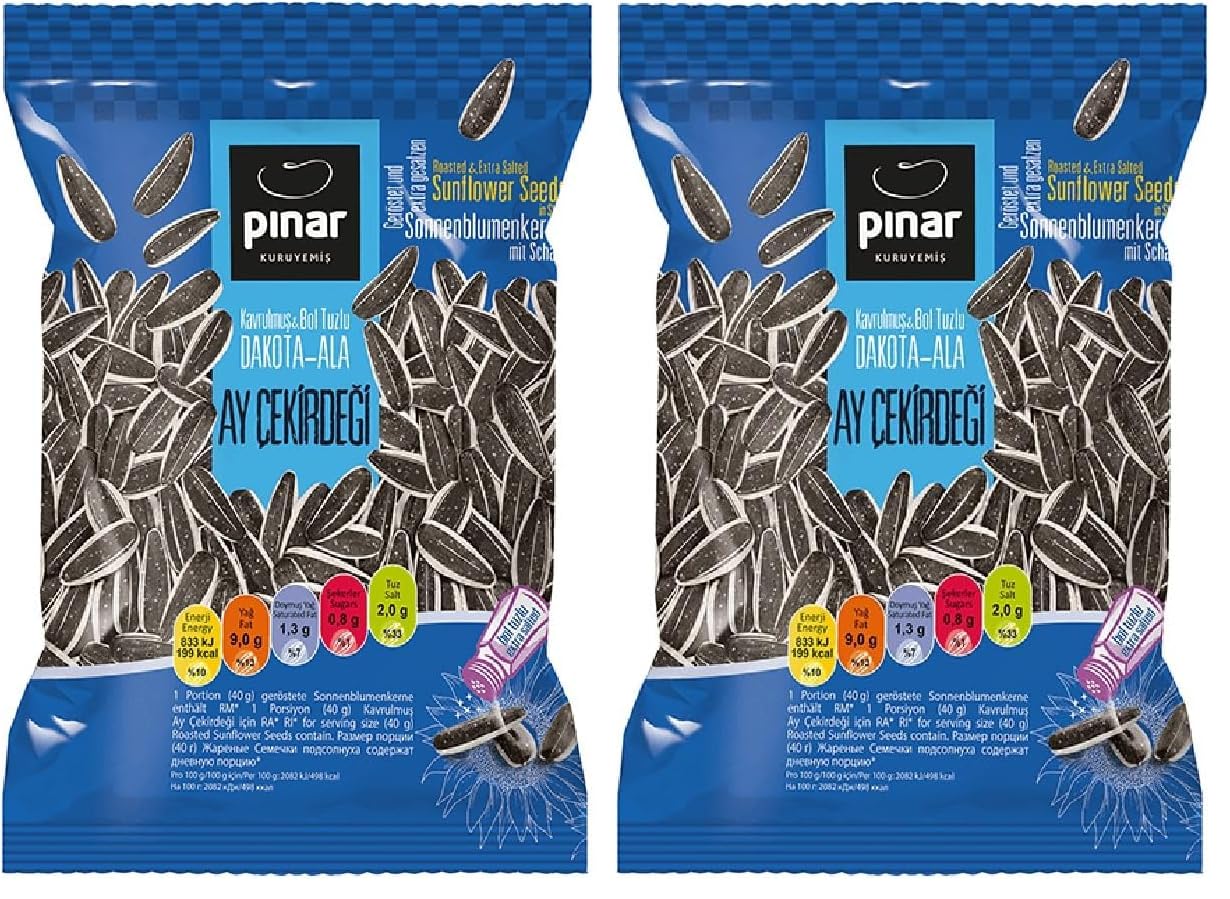 Pınar Siyah-Ala Ayçekirdeği Bol Tuzlu 125 gr (2 paketi)