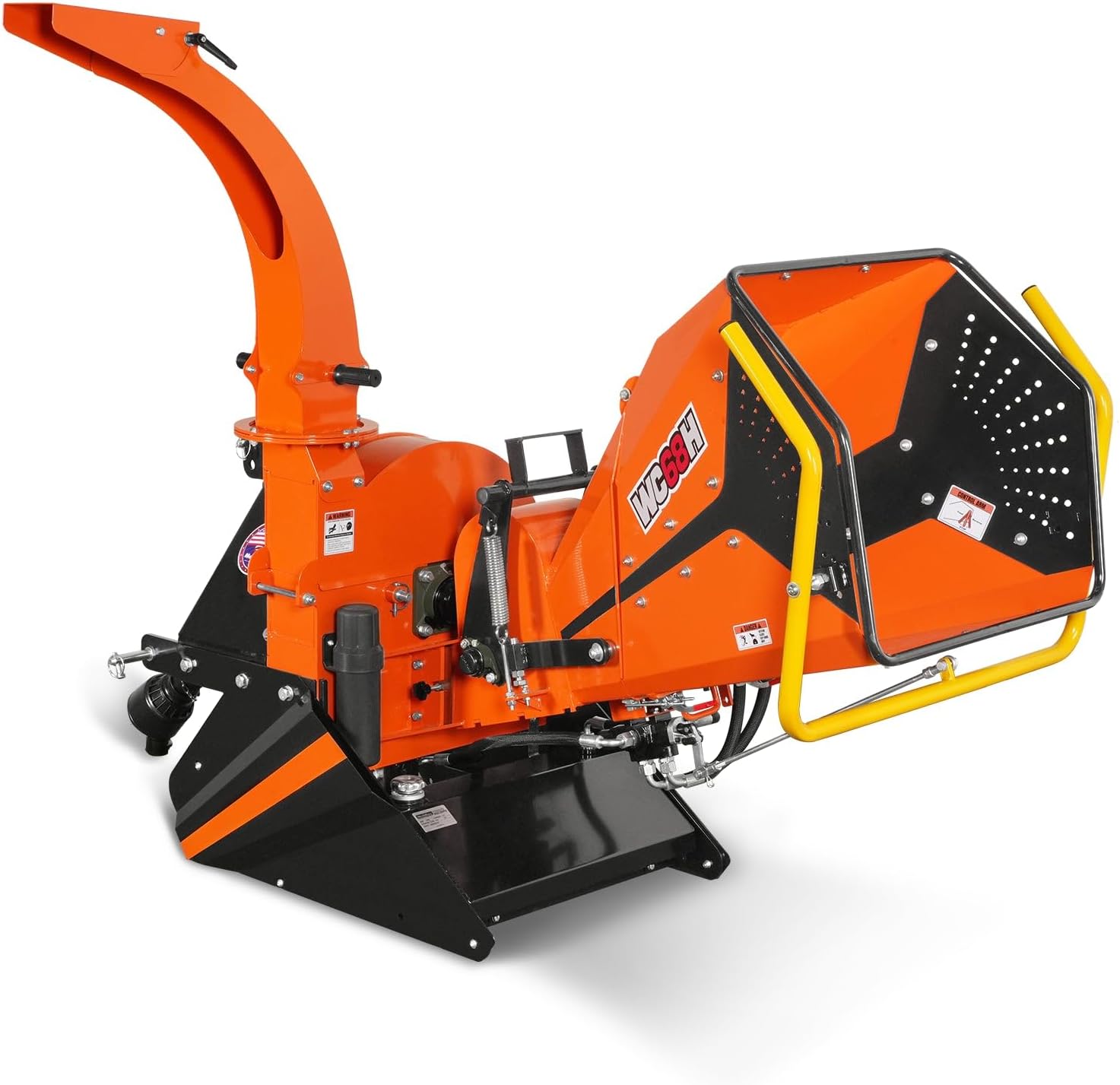 6“ 3 Point Hydraulic Feeding PTO Wood Chipper for 20-50HP Tractor, Model WC68H