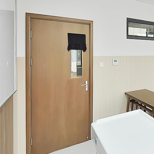 Miniatura 7 de RYB HOME 2 paneles de cubierta de ventana de puerta de aula, persianas opacas para ventanas y puertas de aula, persianas de bloqueo, diseño de