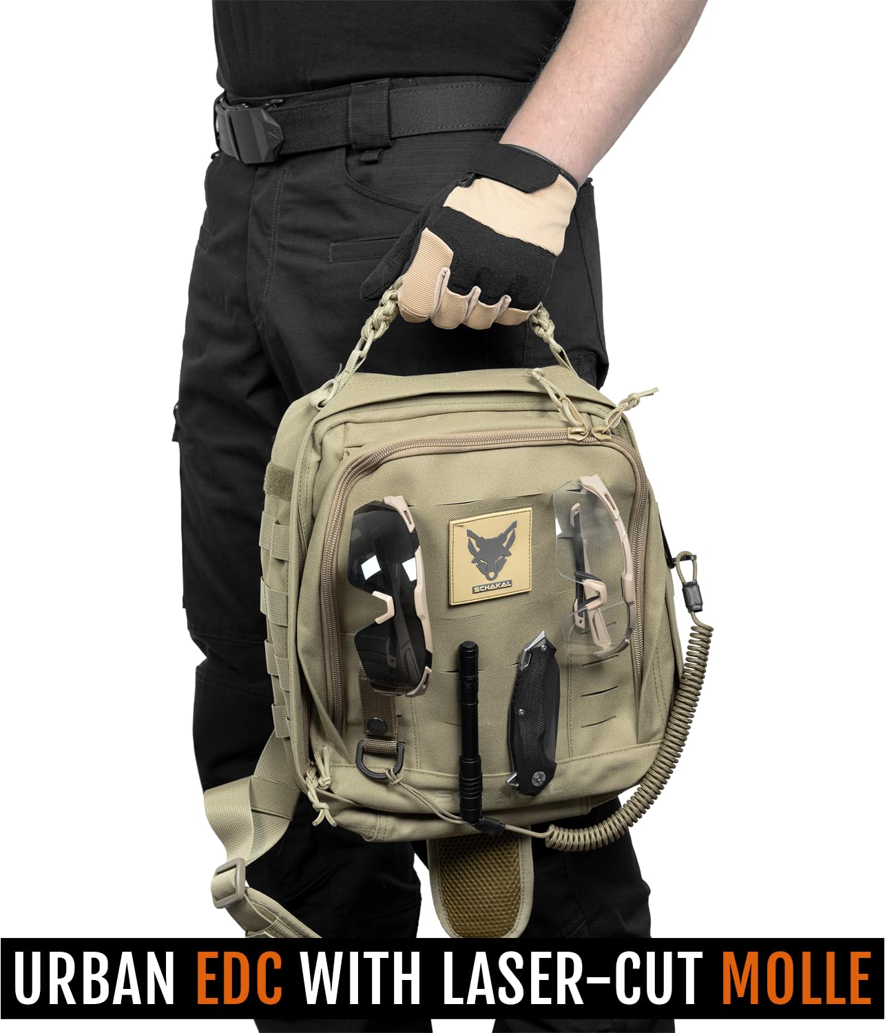 ACE Schakal Waffen-Tasche - Einsatztasche mit MOLLE für Pistole & Kurzwaffen - Taktisch & Abschließbar Dank Schloss