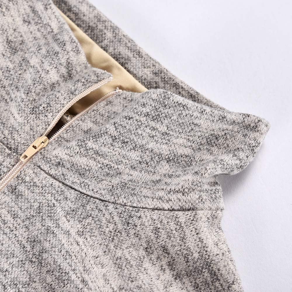 Artfish Women's Women Quarter Zip Casual Pullovers Lightweight Fleece Sweatshirts with Pockets - Image 6