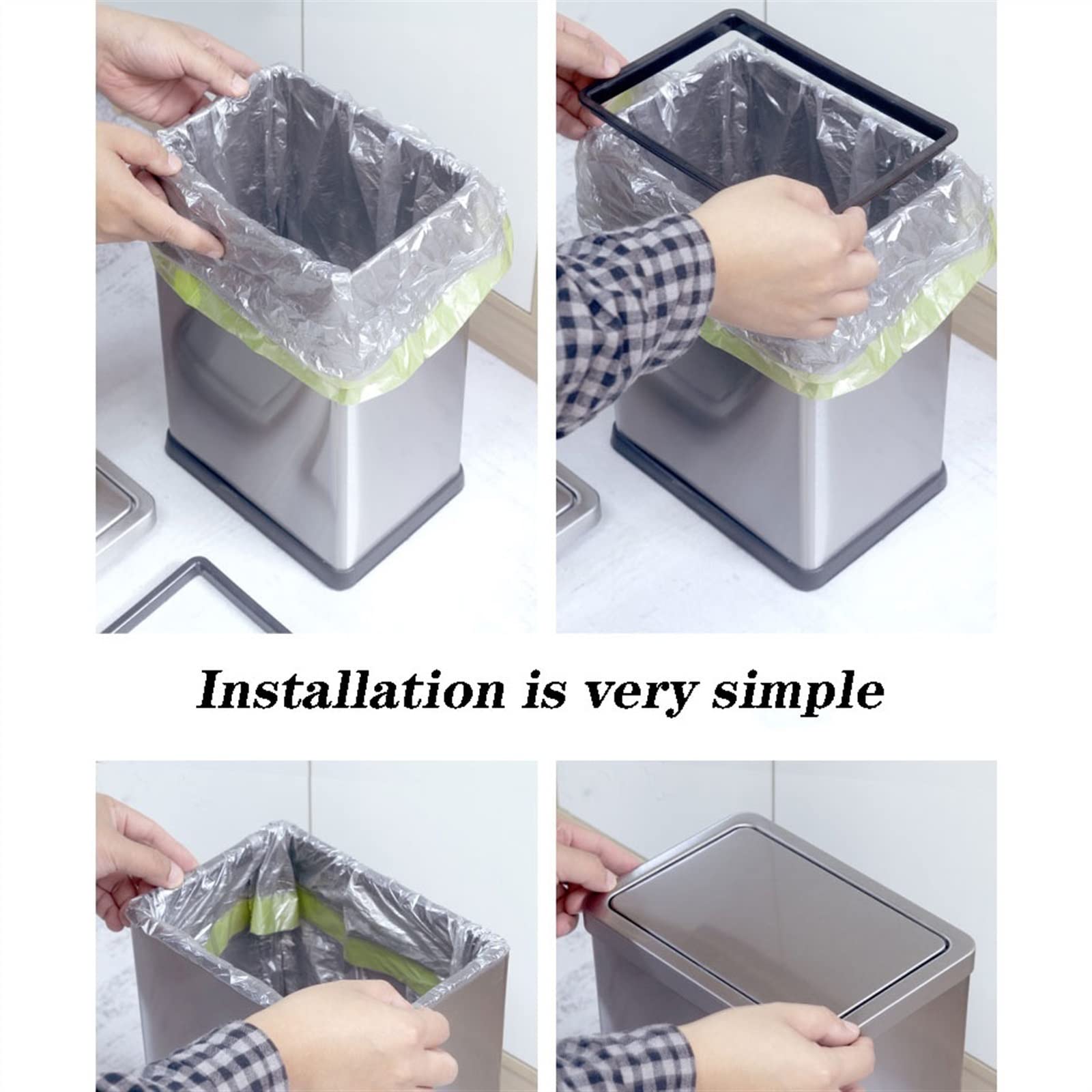 Cestino Pattumiera for WC con Coperchio in Acciaio Inox for Uso Domestico Soggiorno Bagno Semplice Cestino for Carta igienica Stretto e Piccolo con Coperchio Bidoni della Spazzatura(S)