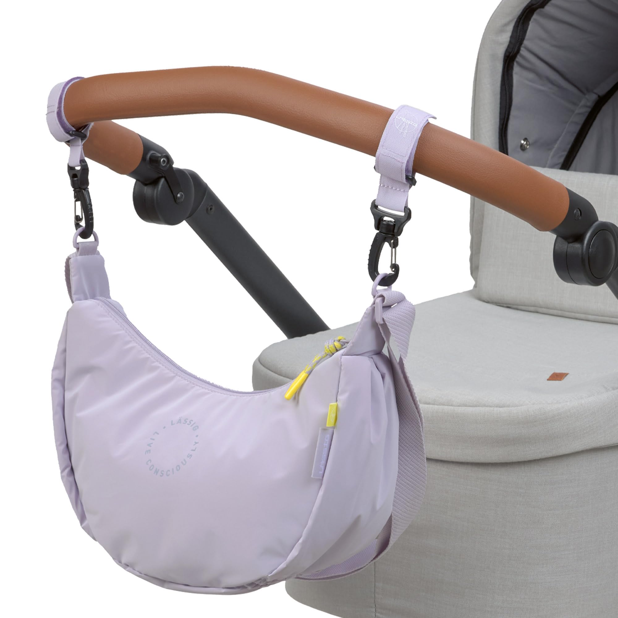 LÄSSIG Wickeltasche Umhängetasche inkl. Kinderwagenbefestigung/Stretch Up Bum Bag