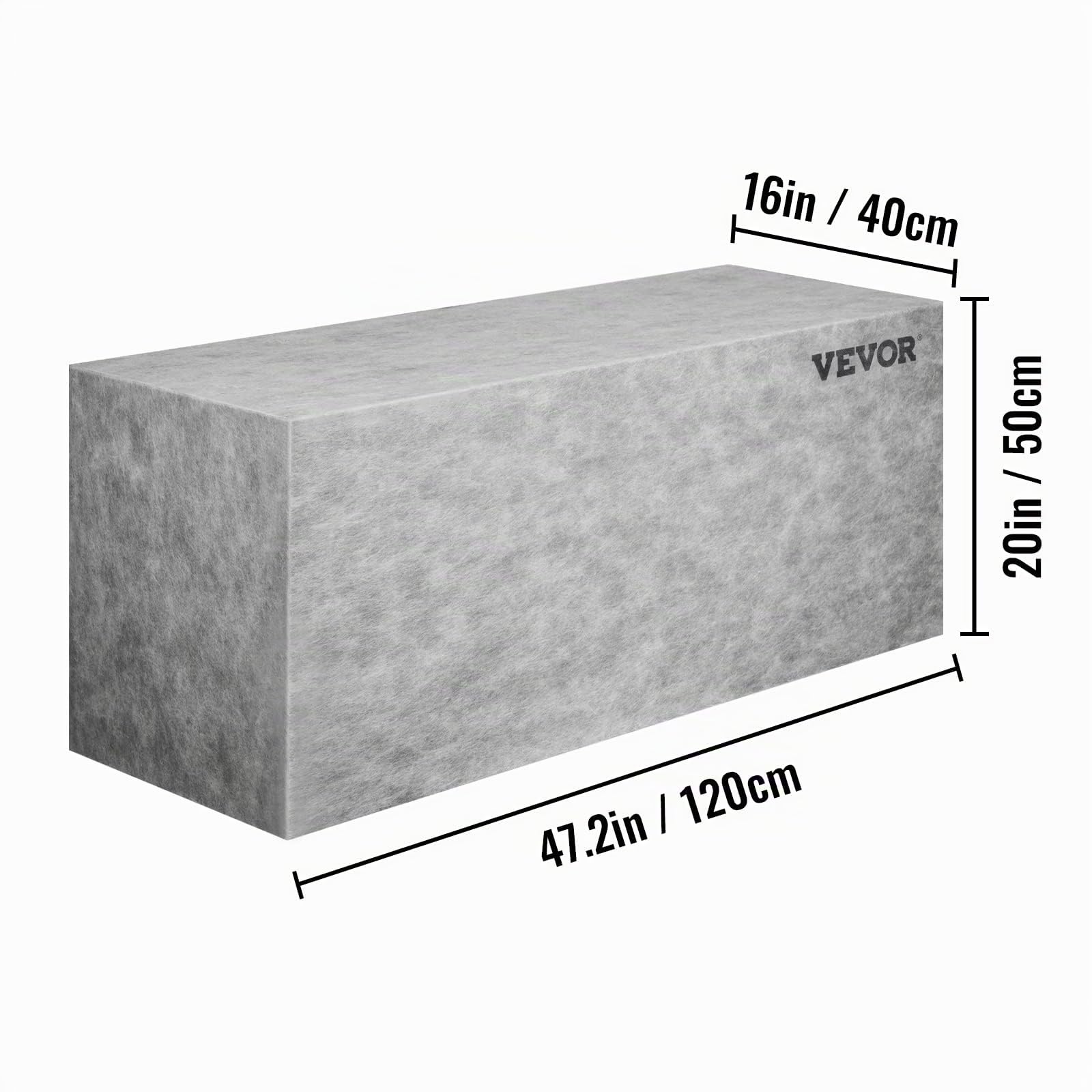 VEVOR Banco Rectángulo de Ducha 120x40x50 cm Banco Listo para Baldosas Material de EPS Compuesto Asiento de Banco de Ducha Listo para Azulejos Carga de 200 kg Membrana Impermeable para Cuarto de Baño