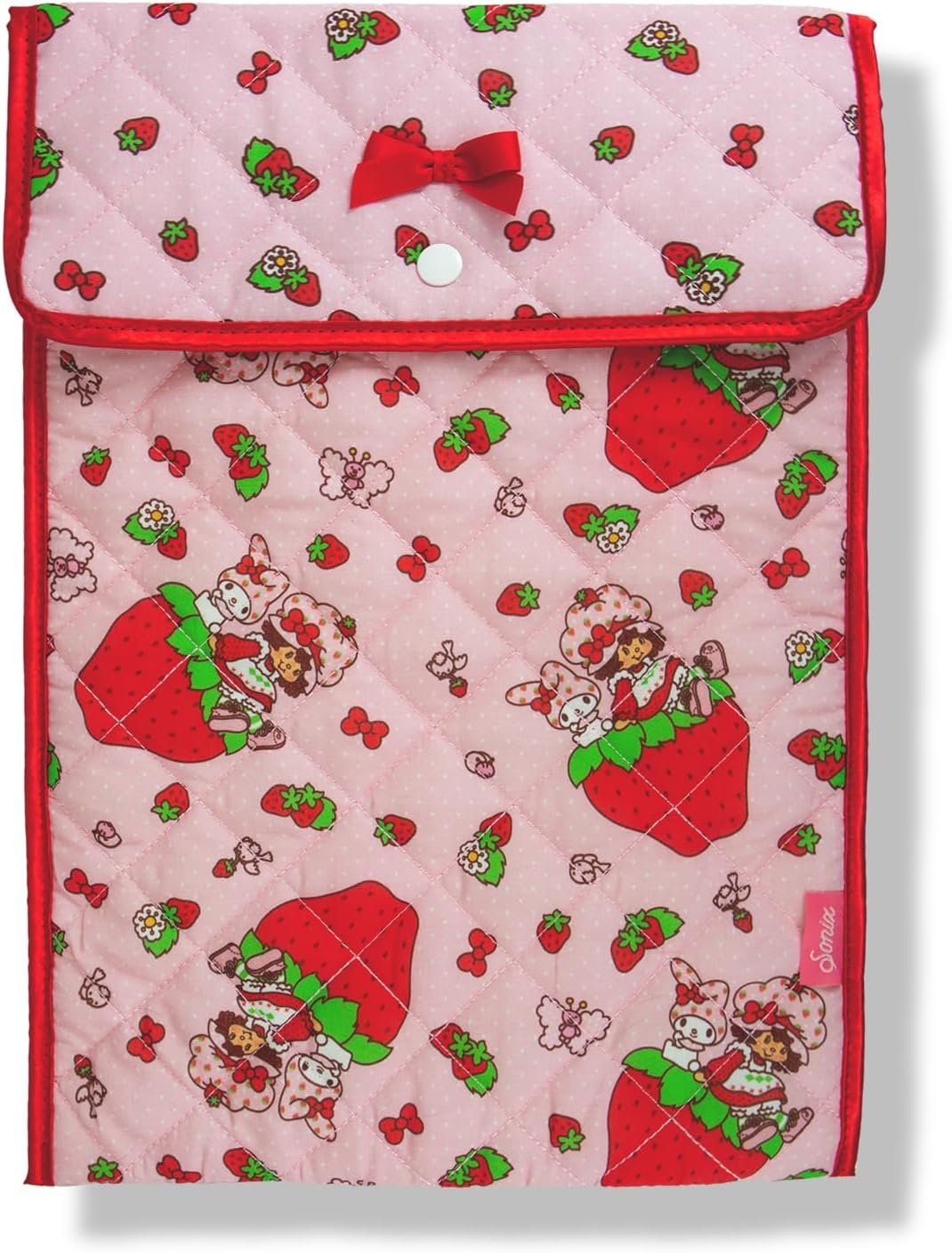 Sonix x Sanrio | Quilted Laptop Sleeve | 13-14 Inch, Quilted Soft Comfy Laptop Carrying Case, Computer Sleeve | My Melody x Strawberry Shortcake
