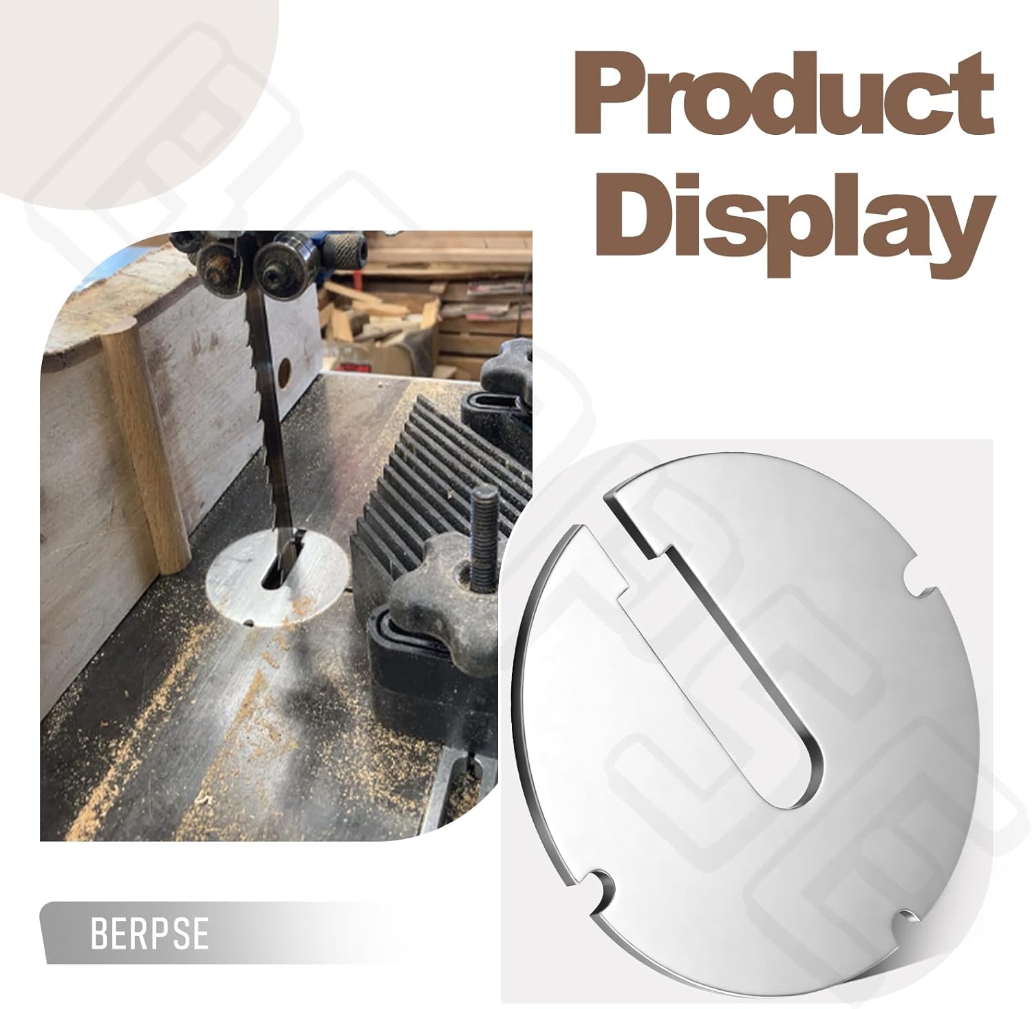 (Pack of 2) 426-02-063-0001 426-02-063-0002 Table Inserts (Diameter: 2.5 in, Thickness: 0.1 in) Compatible With Delta 14 Part/Rockwell 14" Band saws and 24" Scroll saws