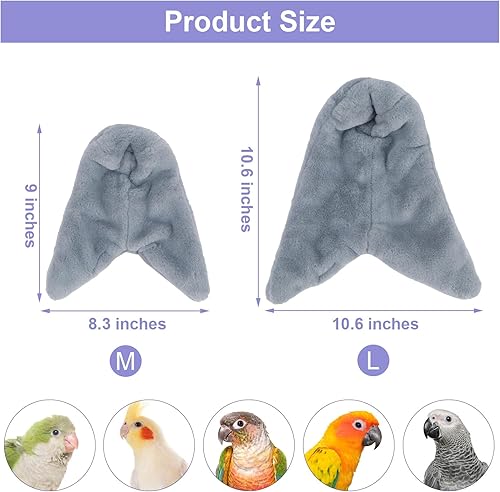 Miniatura 4 de Manta acogedora para pájaros, jaula de loro, cabaña cálida, nido de pájaros, hamaca colgante para periquitos, cacatúas, conure, gris africano