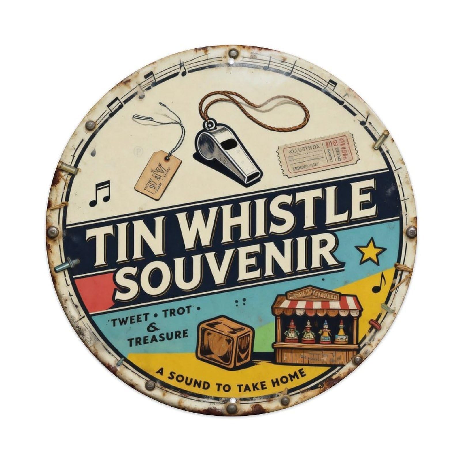 Tin Whistle Souvenir Sign Metal Tin Sign Plaque