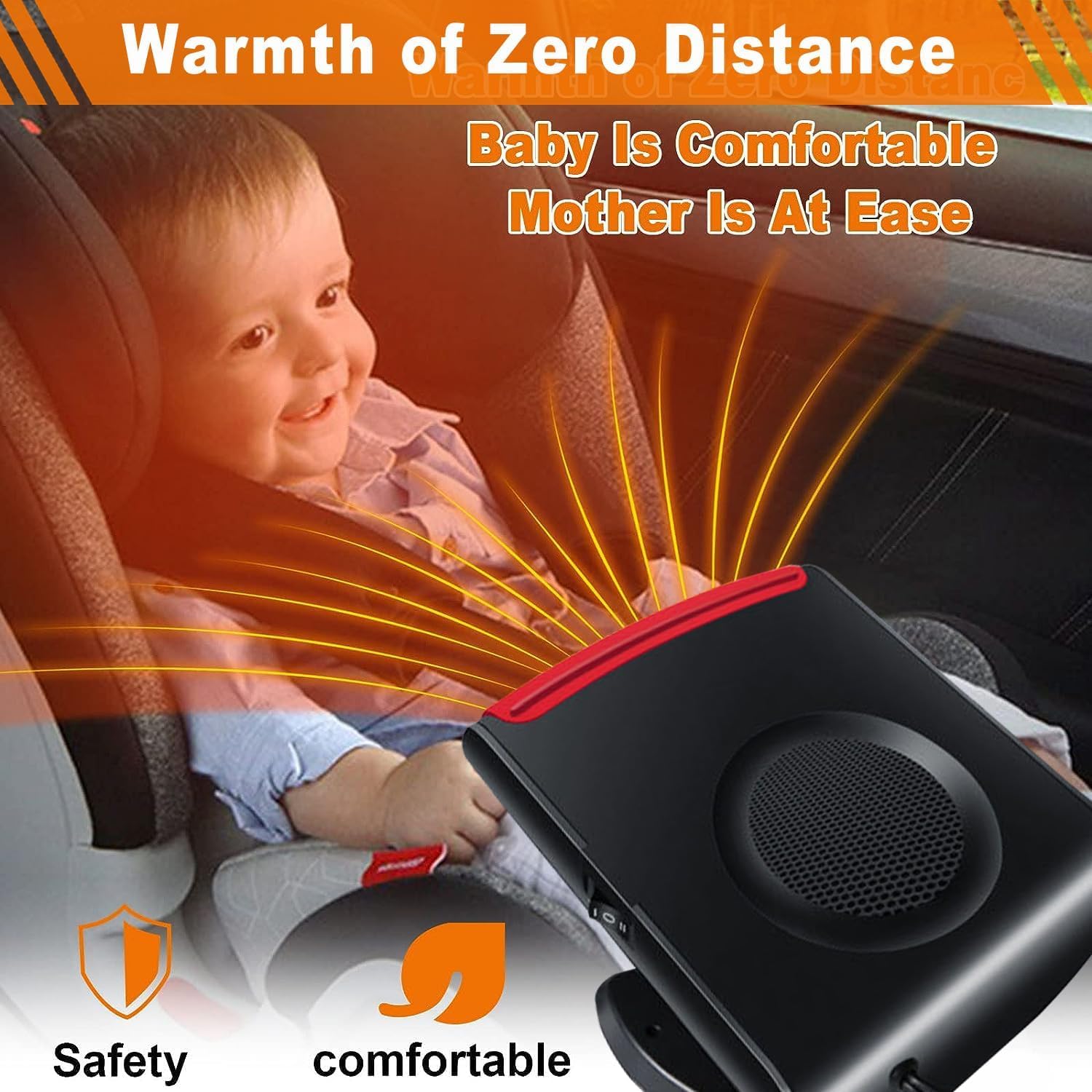 Car Heater 12V,Portable Car Heaters for Vehicle,3-in-1 Multi-Function Car Defroster Windshield Heater,360° Free Adjustment,Quick Heating Defrost Defogging