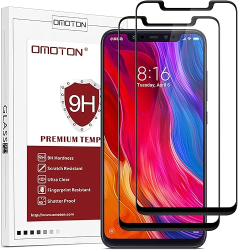OMOTON Pezzi Compatibile con Xiaomi Pellicola Protettiva Vetro Temperato Full Coverage Durezza Ultra Trasparente Senza Bolle Anti-Graffi Nero OMOTON Pezzi Compatibile con Xiaomi Pellicola Protettiva Vetro Temperato Full Coverage Durezza Ultra Trasparente Senza Bolle Anti-Graffi Nero