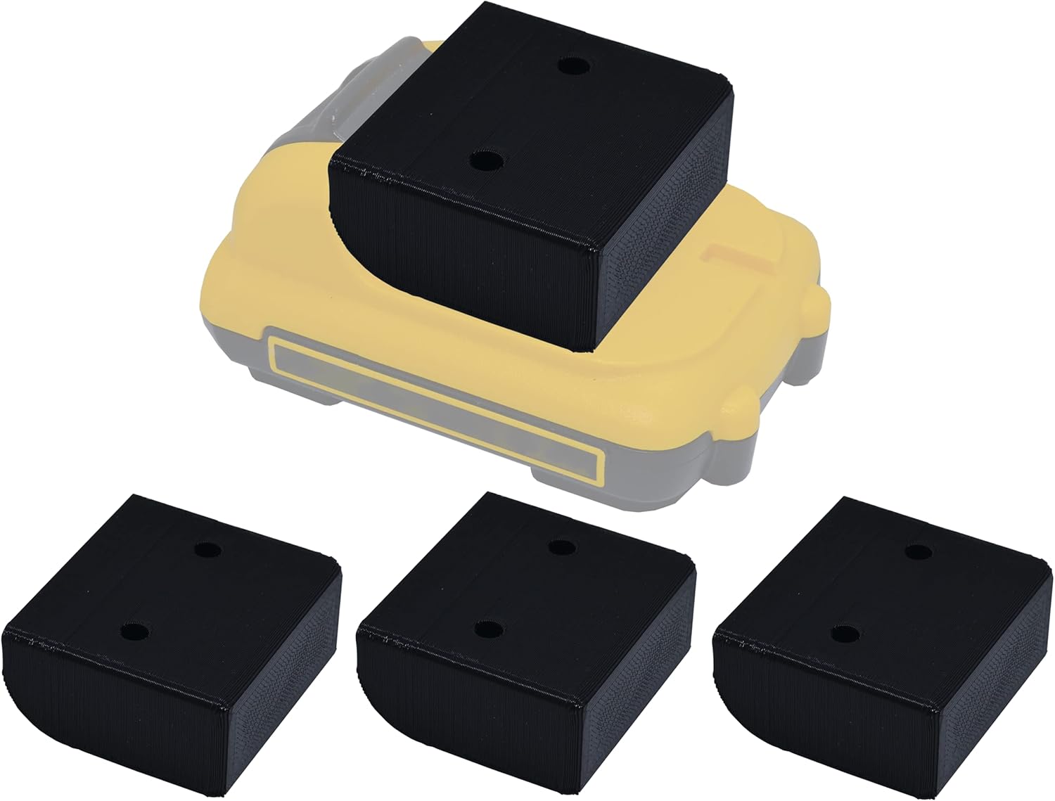 Barnyard Intel Battery Holder and Cover for Dewalt 12V Max (4-Pack Yellow)