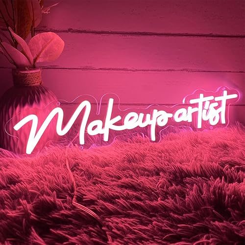 Miniatura 4 de Letrero de neón para artista de maquillaje para spa, sala de belleza, cejas de uñas, decoración LED de arte de pared para tiendas de negocios,