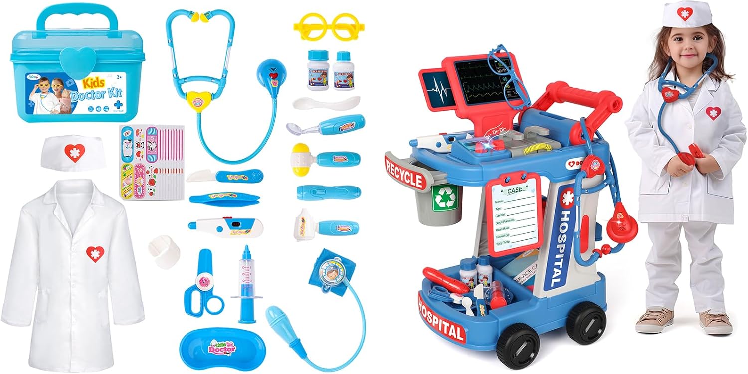 Liberry Toys for Toddlers 2 3 4 5 Years Old Doctor Kit & Doctor Cart