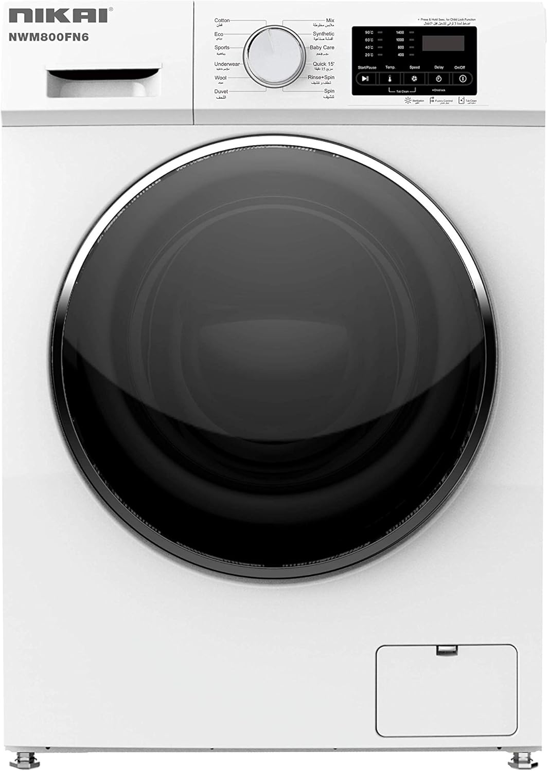 Nikai NWM800FN6 Front Loading Washing Machine