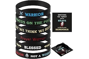 7 Pcs Mens Rubber Bracelets Motivational Wristands