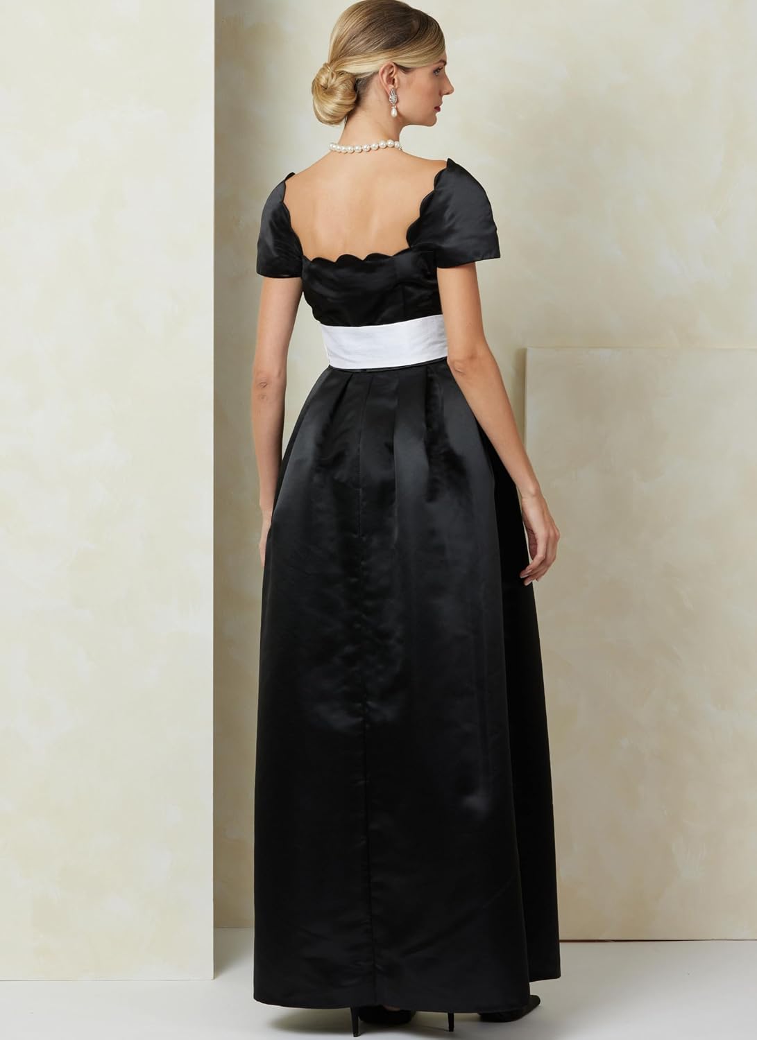 Vogue V2101U5 Misses' Vintage 1958 Evening Dress with Belt and Sash Sewing Pattern Packet, Design Code V2101, Sizes 16-18-20-22-24