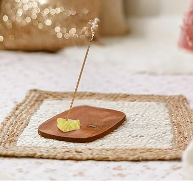 Creative Flow & Career Boost | Incense Sticks Crystal Holder Kit | Yellow Citrine Gem Stones with 80 Natural Sticks Palo Santo Incense-Stick | Home,Healing,Reiki,Meditation,Yoga & Relaxation