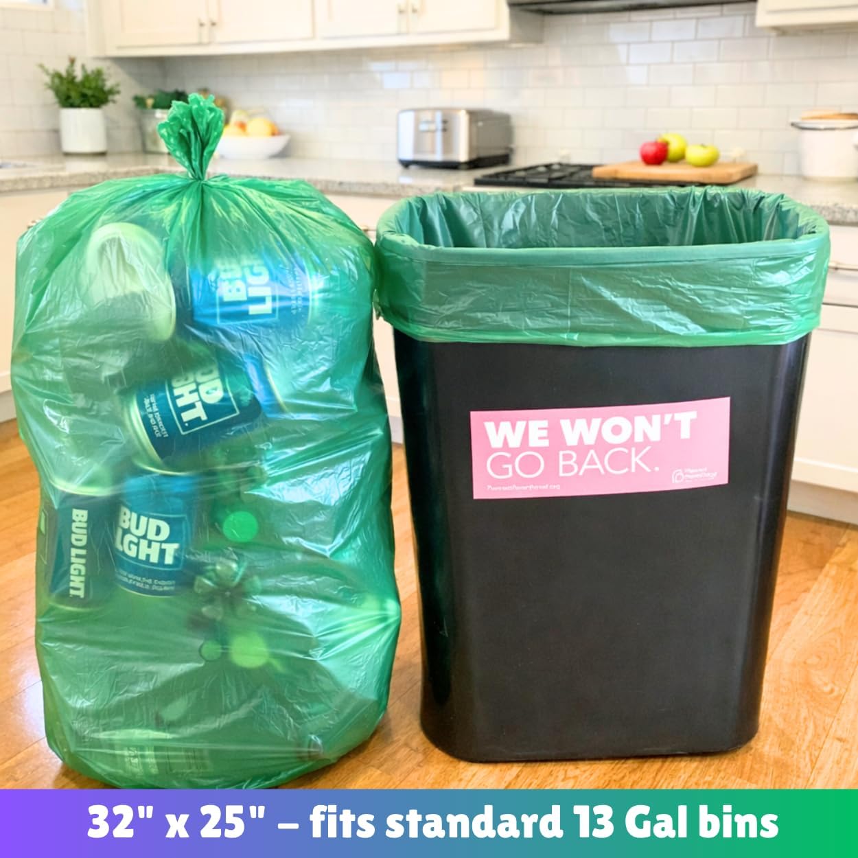 13 Gallon Tall Trash Bags Disposable Diaper Pail Refill Plastic Bag (120 Bags) Compatible with Ubbi Diaper Pail Tall Kitchen Green Eco-friendly Diaper Pail Bag (120 ct., Lavender Scented)