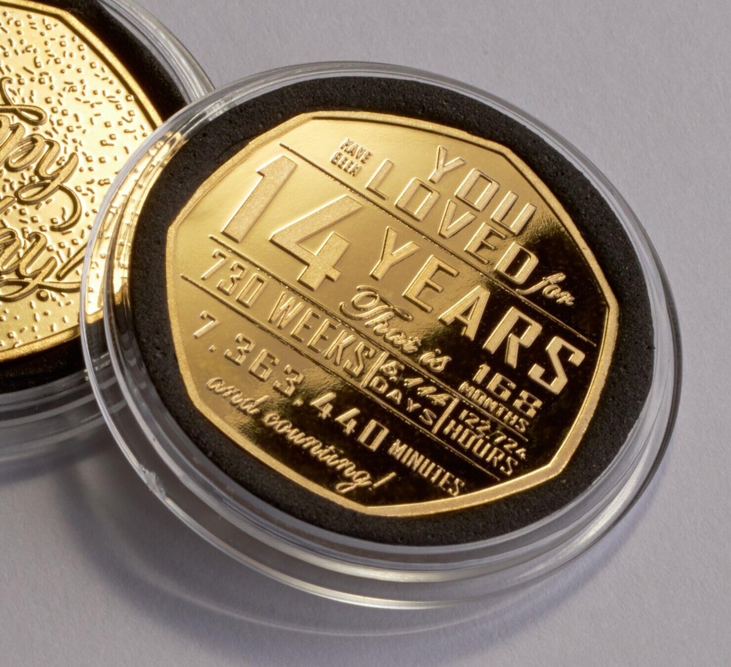The Commemorative Coin Company Gold 14Th Birthday Commemorative In Capsule. Gift/Present. 14 Years Old Son/Daughter/Grandson/Granddaughter/Sister/Brother