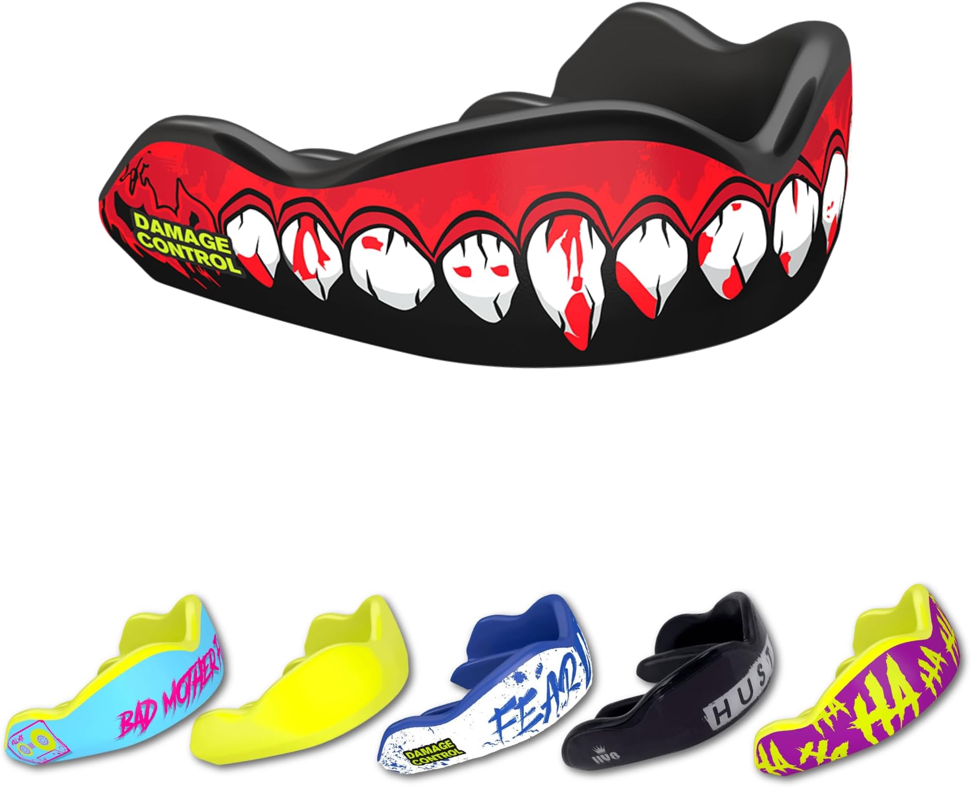 DAMAGE CONTROL High-Impact Sports Mouth Guard โ Bleeding Fangs