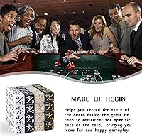 Vista 6 de Juego de 48 dados MTG para contadores de fichas, Magic The Gathering Glitter Sparkle, Loyalty Starry Marble D6 Cube compatible con MTG, CCG