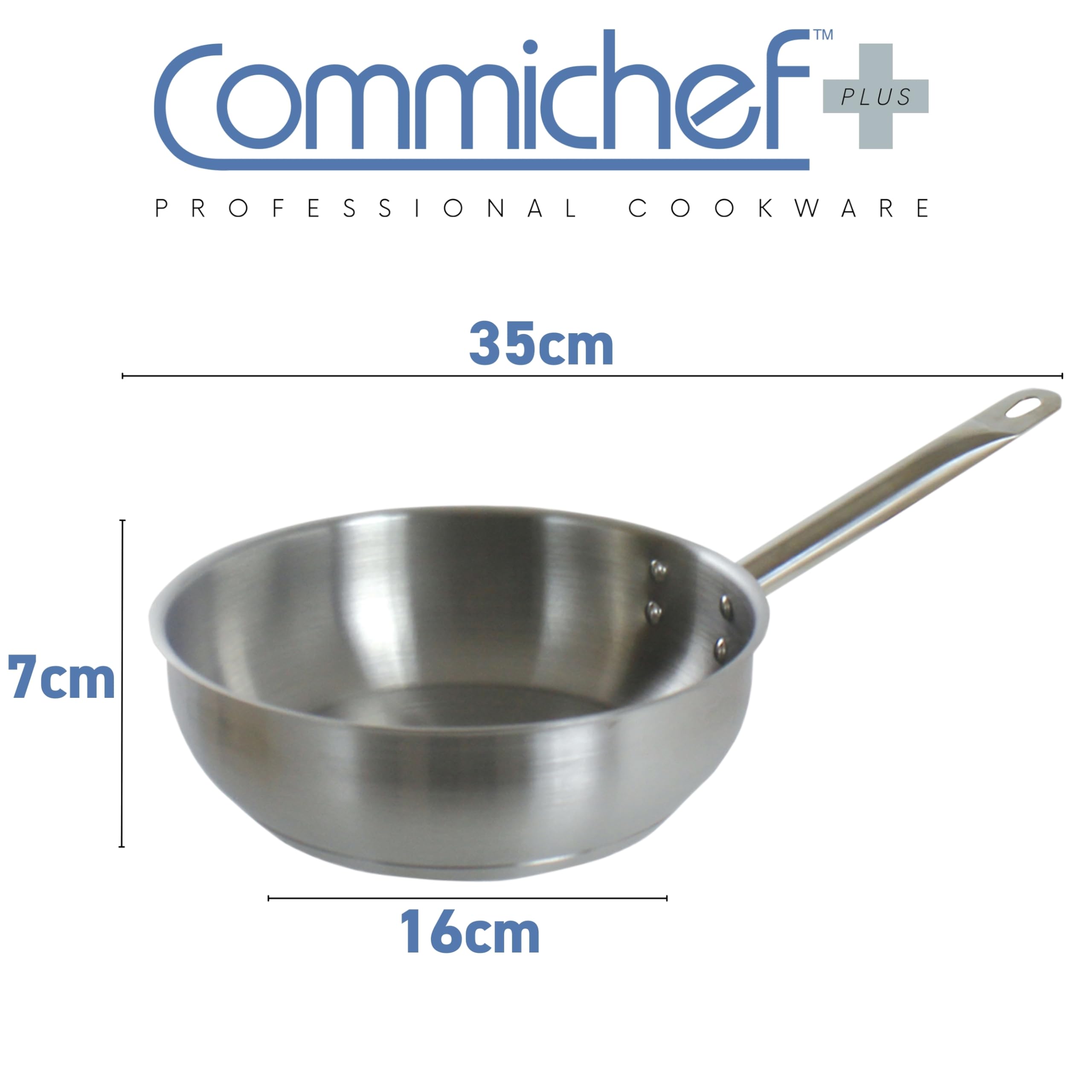 Plus Superior Blend Sauteuse en acier inoxydable sans couvercle, forte résistance à la corrosion, 16 cm, argent
