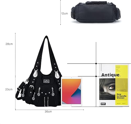 Miniatura 2 de Angel Kiss Monederos para mujer de piel sintética suave, bolsos grandes tipo hobo para mujer, bolso de hombro