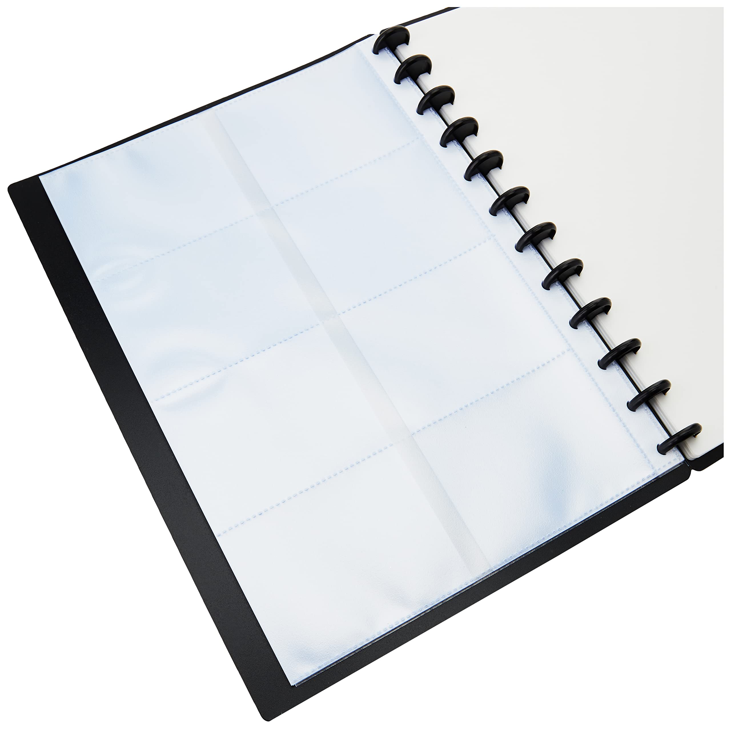 Exacompta 75251E - Porta-tarjetas de visita con anillas, A4, color negro