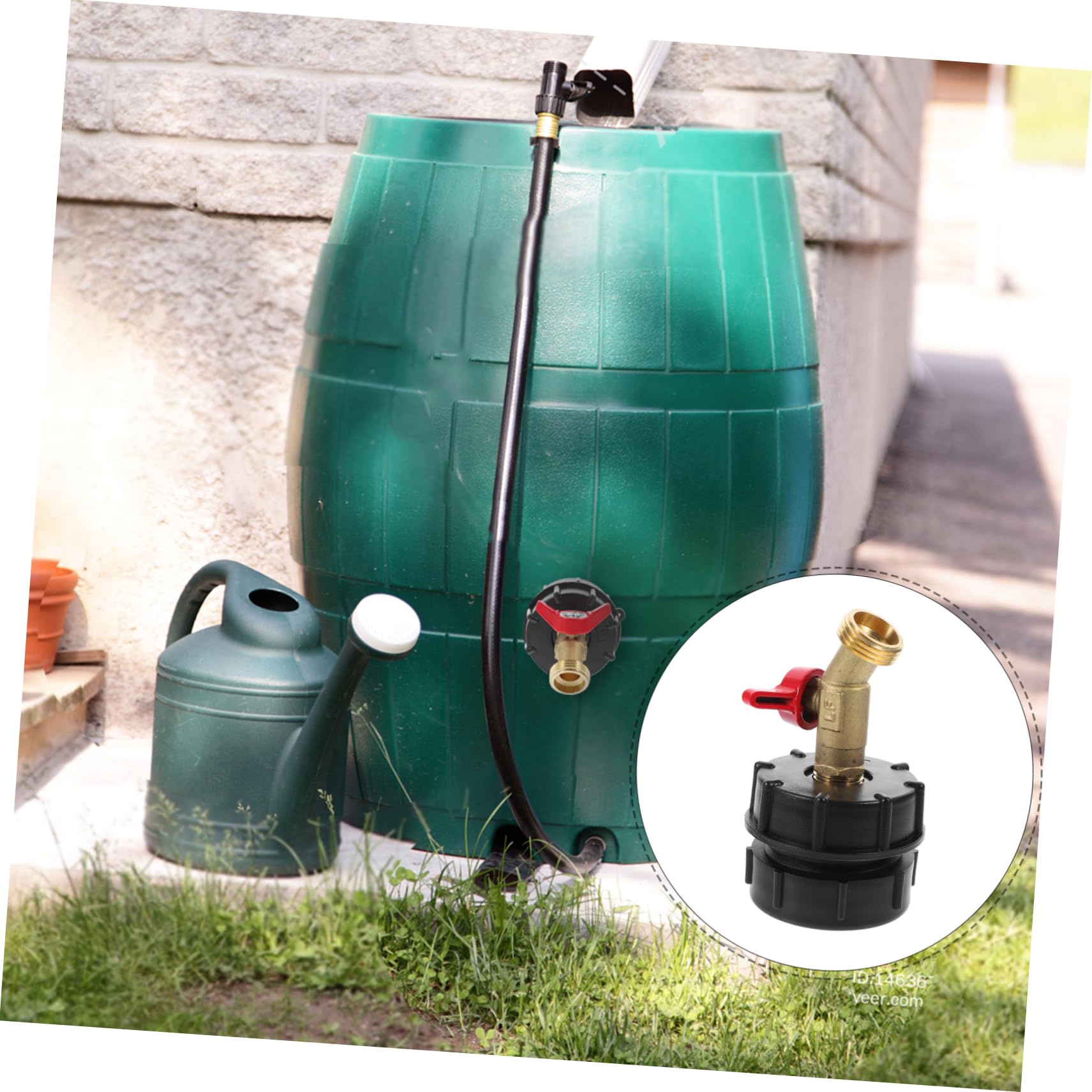 Yardwe 4pièces Adaptateur IBC avec Robinet Laiton pour Cuve De Raccordement Facile Tuyau De Jardin Accessoire Pratique pour Réservoir IBC