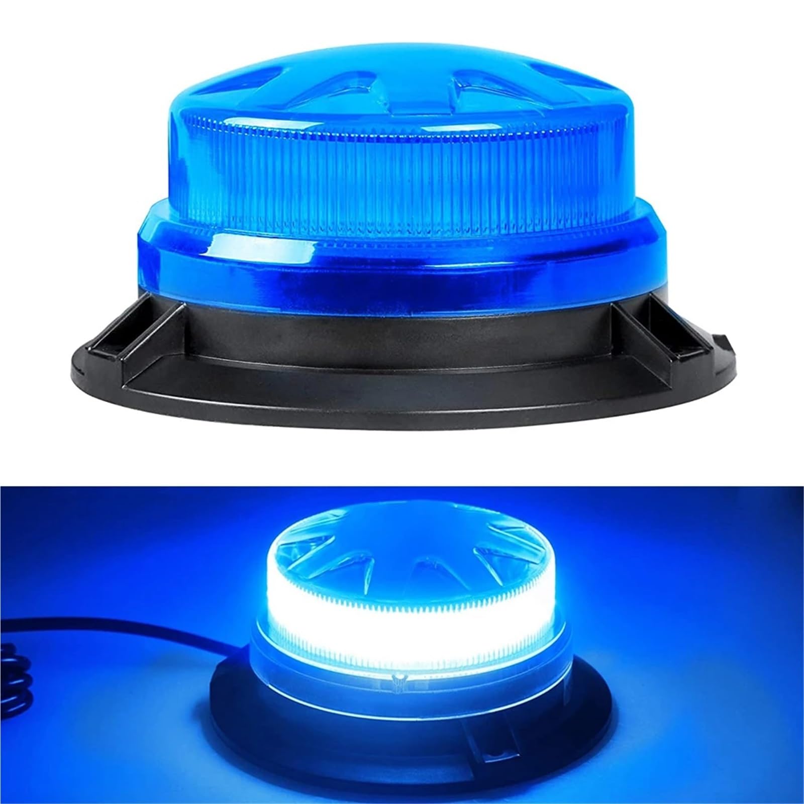 Luces estroboscópicas de emergencia LED amarillo azul rojo techo del coche Mini policía intermitente advertencia de peligro baliza luminosa con Base magnética 12V 24V(70A)