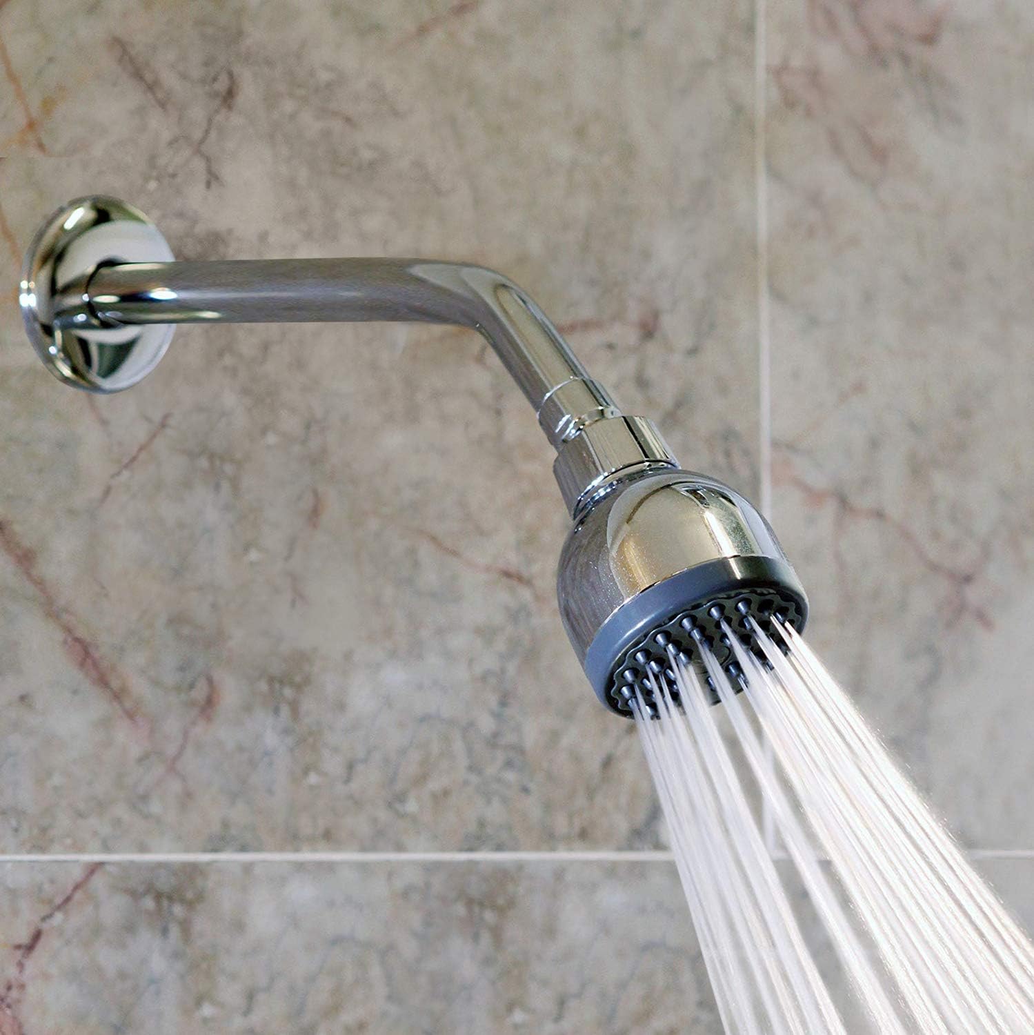 9 Inch Shower Arm with Flange,ABS Chrome Construction,Shower Arm Water Outlet,Universal Extra Long Shower Pipe Extension Extender,Polished Chrome
