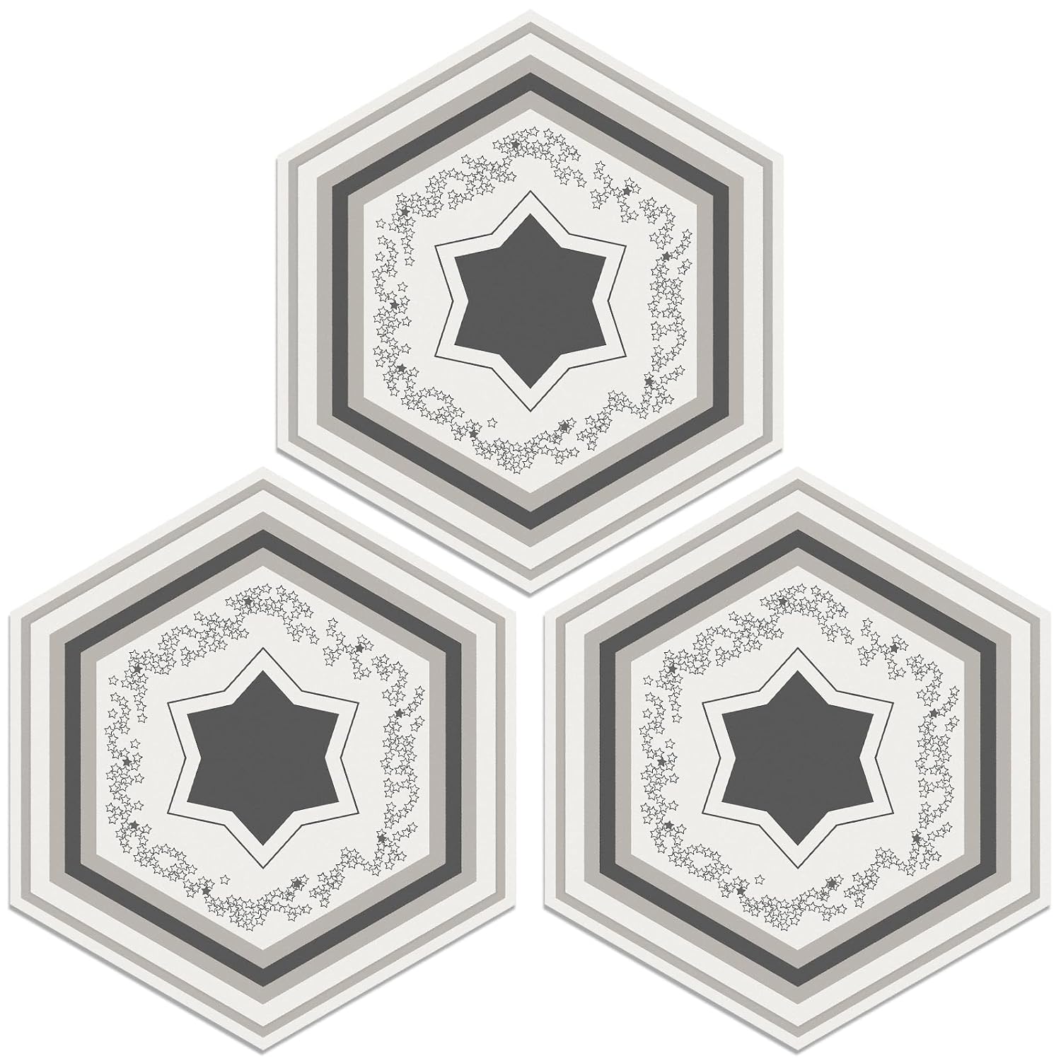 MORCART 20-Pack Hexagon Peel and Stick Floor Tile - Pentagon Pattern ...