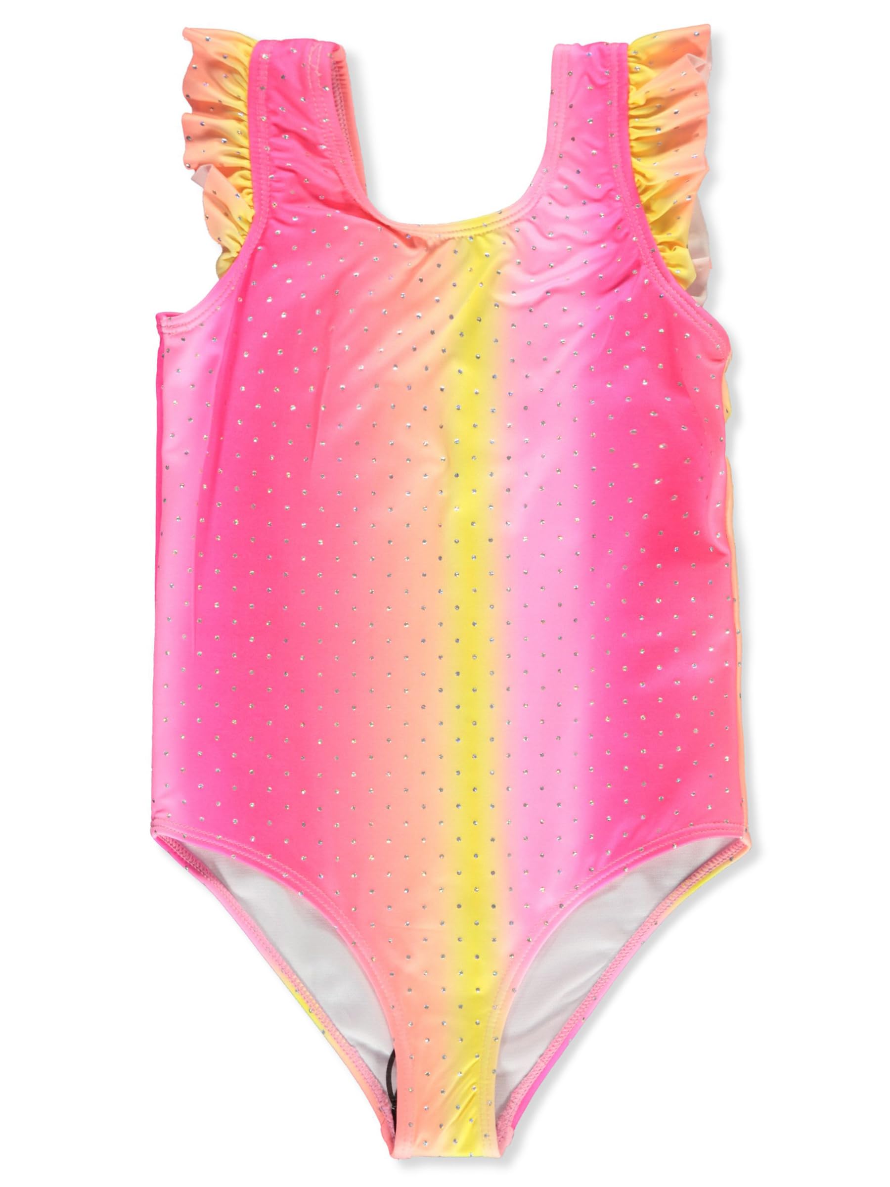 Pink Platinum Girls' Ombre Gem Swimsuit - Pink, 7-8