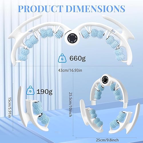Miniatura 7 de Rodillo de masaje contra la celulitis para piernas, herramienta de masaje anticelulitis para piernas, muslos, brazos con asas desmontables,