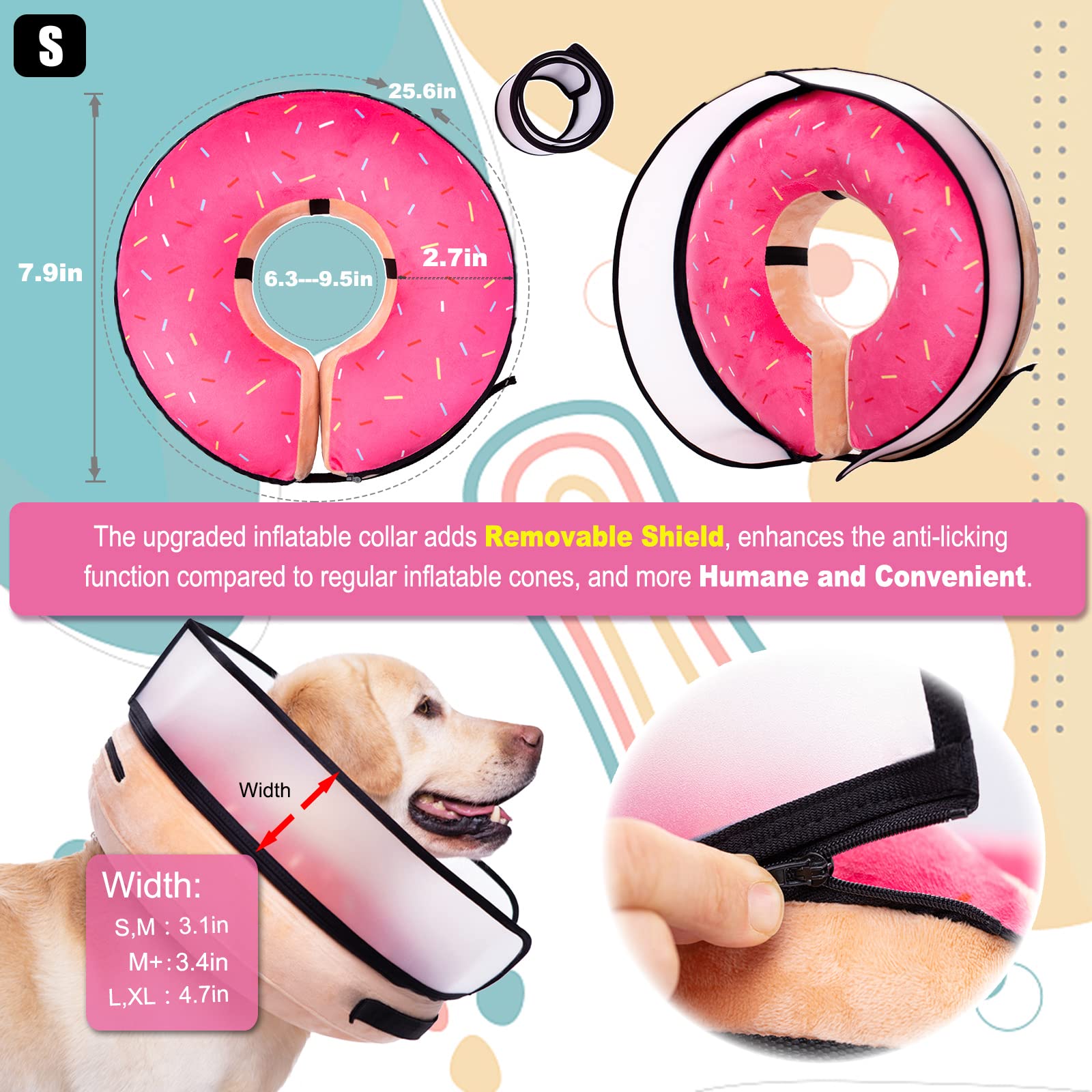 Anti Licking Inflated Dog Cone Dog Donut Collar Inflatable Dog