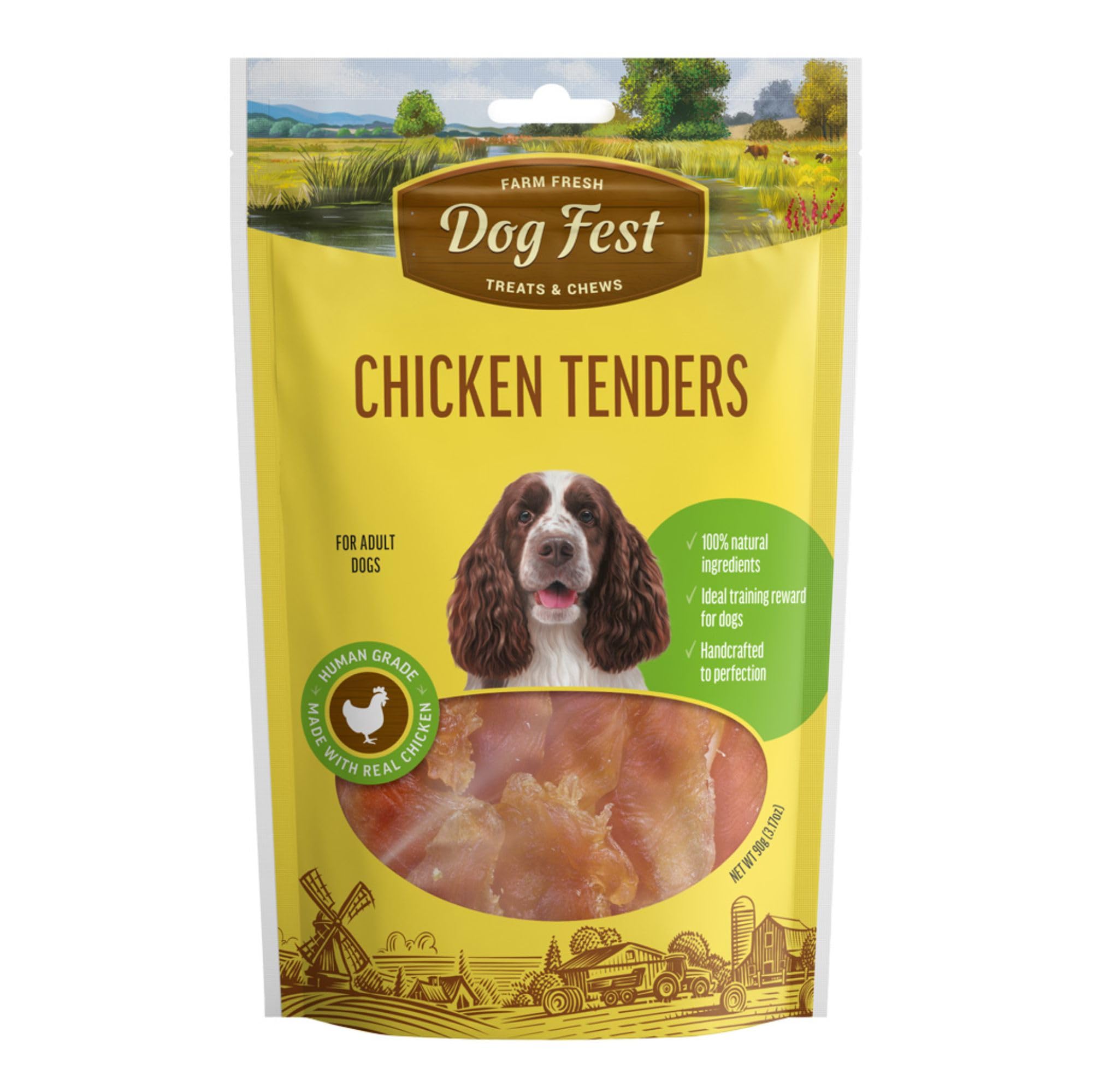 Barkbutler x Dogfest Chicken Tenders, Dog Treats-90g |100% Natural|0% Artificial Flavors, Colours or Preservatives|#1 Ingredient is Meat|Human-Grade|for All Adult Breeds
