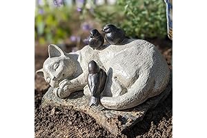 Sleeping Cat Garden Statues Outdoor