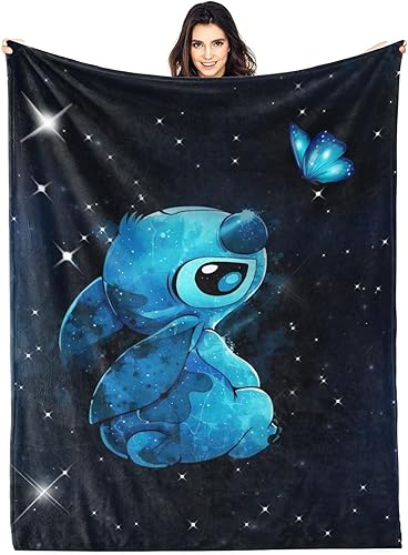 Manta de franela de dibujos animados, manta linda, ligera, súper suave y acogedora para cama y sofá