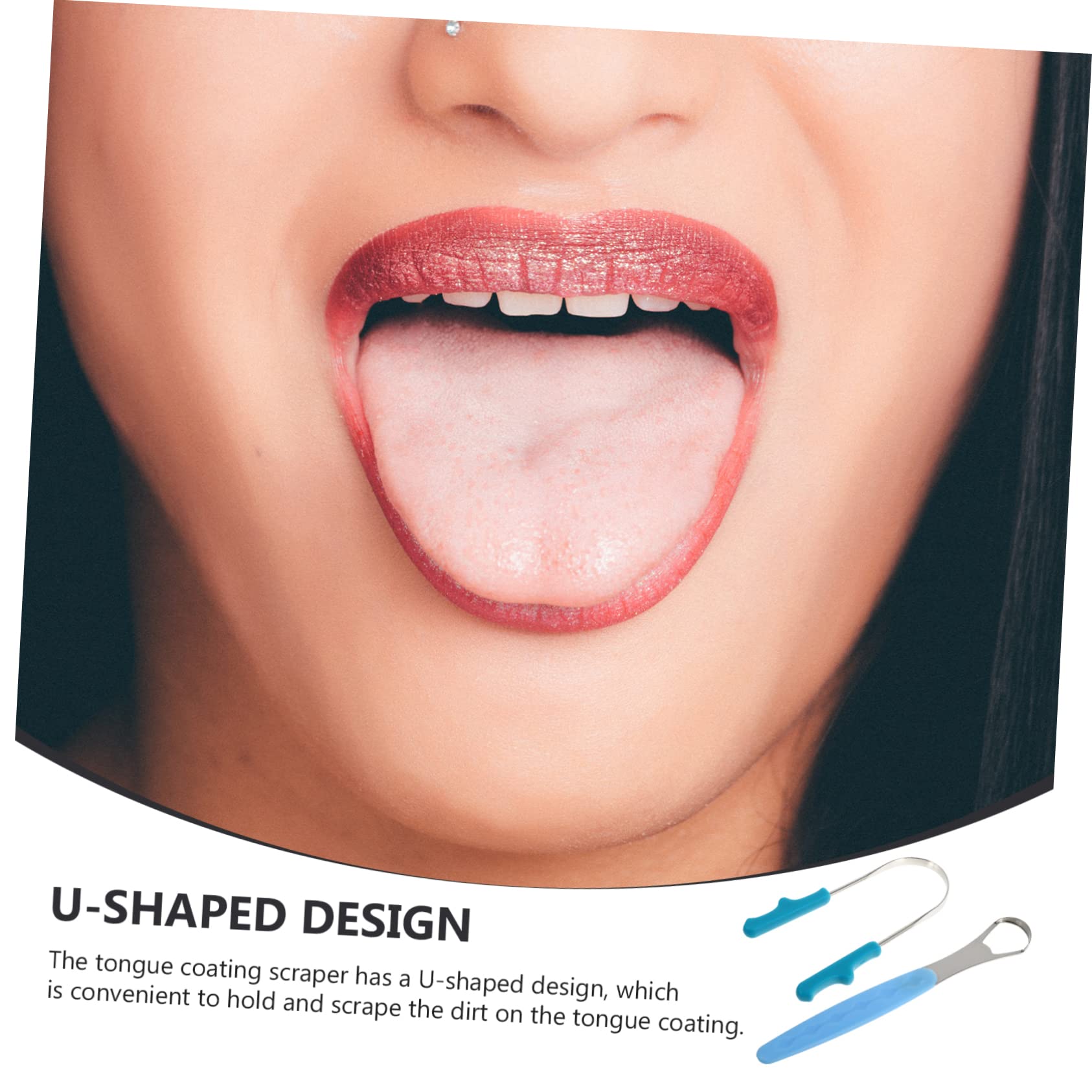 BESTYASH 1 Set Reusable Tongue Cleaners for Oral Care Ergonomic Shaped Design Durable and Practical Tongue Coating Tool Unisex for Daily Use
