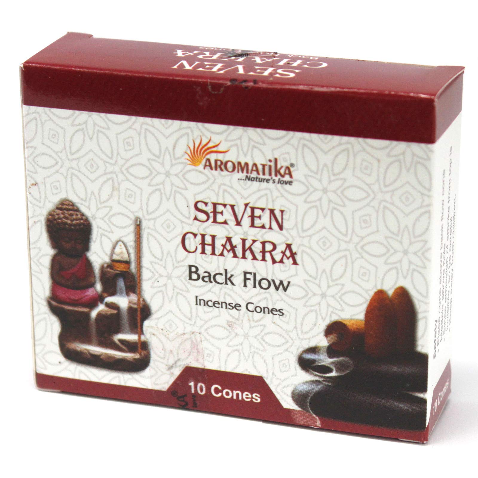 Ancient Wisdom Aromatica Backflow Incense Cones - 7 Charkras