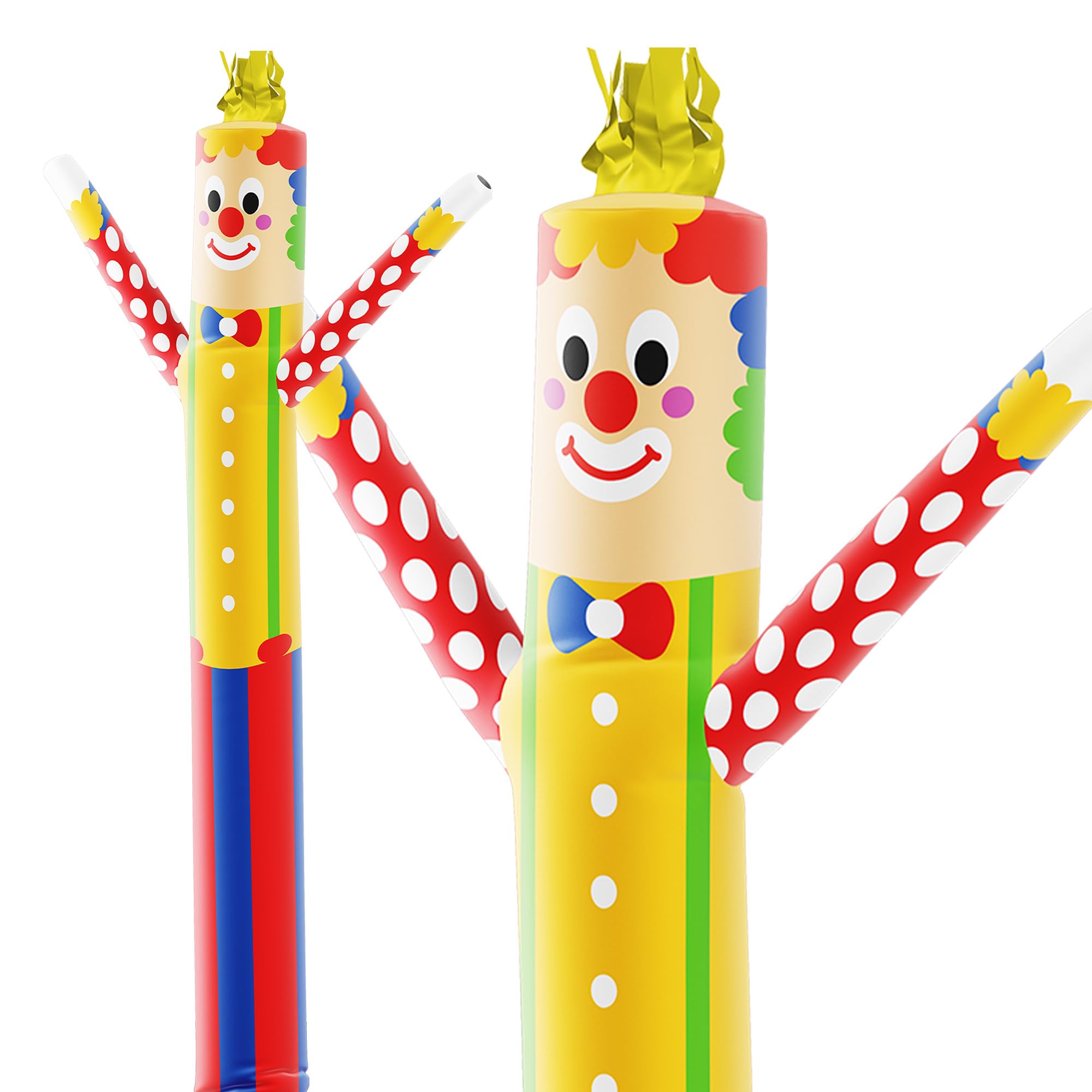 LookOurWay Air Dancers Inflatable Tube Man Attachment - 10 Feet Tall Wacky Waving Inflatable Dancing Tube Guy for Business Promotion - Blower Not Included - Character Circus Themed - Clown