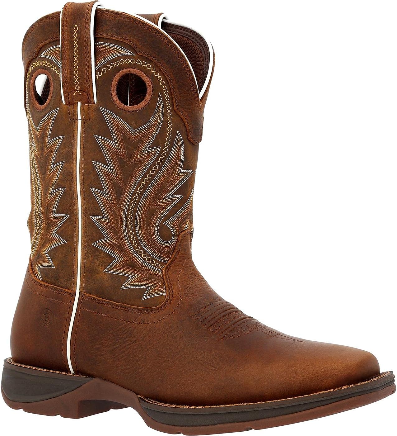 Rustic Tan Navy Western Boot