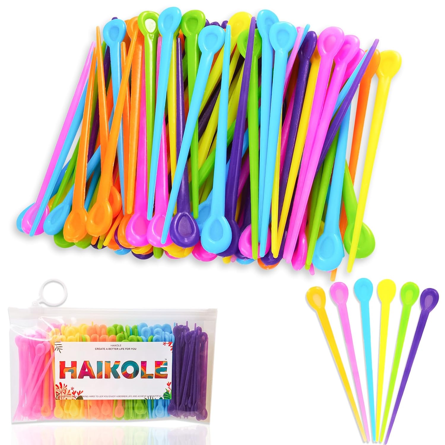 Pieces Brush Roller Pick 180 PCS Plastic Roller Pick Hair Curler Roller Pin,Multiple Colour Roller Pins for Hair Curling Styling,Brush Hair Rollers Pins (A-Mixed Colors)