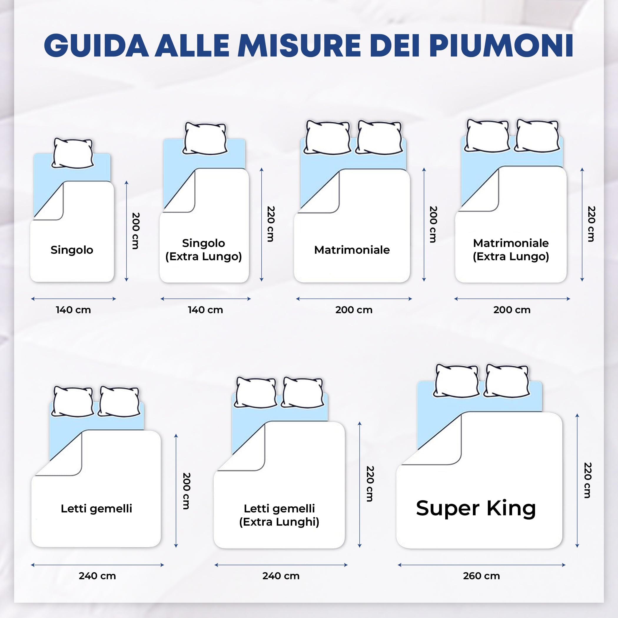 SLEEP COMFY Lusso 4 Stagioni Caldo Copriletto Grande 240 x 200 Trapunta Con 2 Pezzi Combinabili Per Tutto L'Anno, Coperta Invernale Per 2 Persone, Bianco